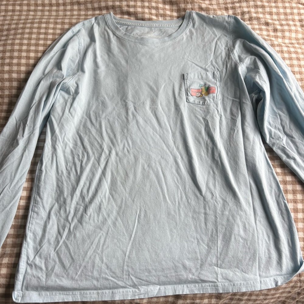 Vineyard Vines Light Blue Pocket Tee- Martha’s Vineyard